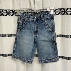 Dickies Boys Carpenter Jean Shorts Size 5 Blue‎ Denim Vintage Workwear Look